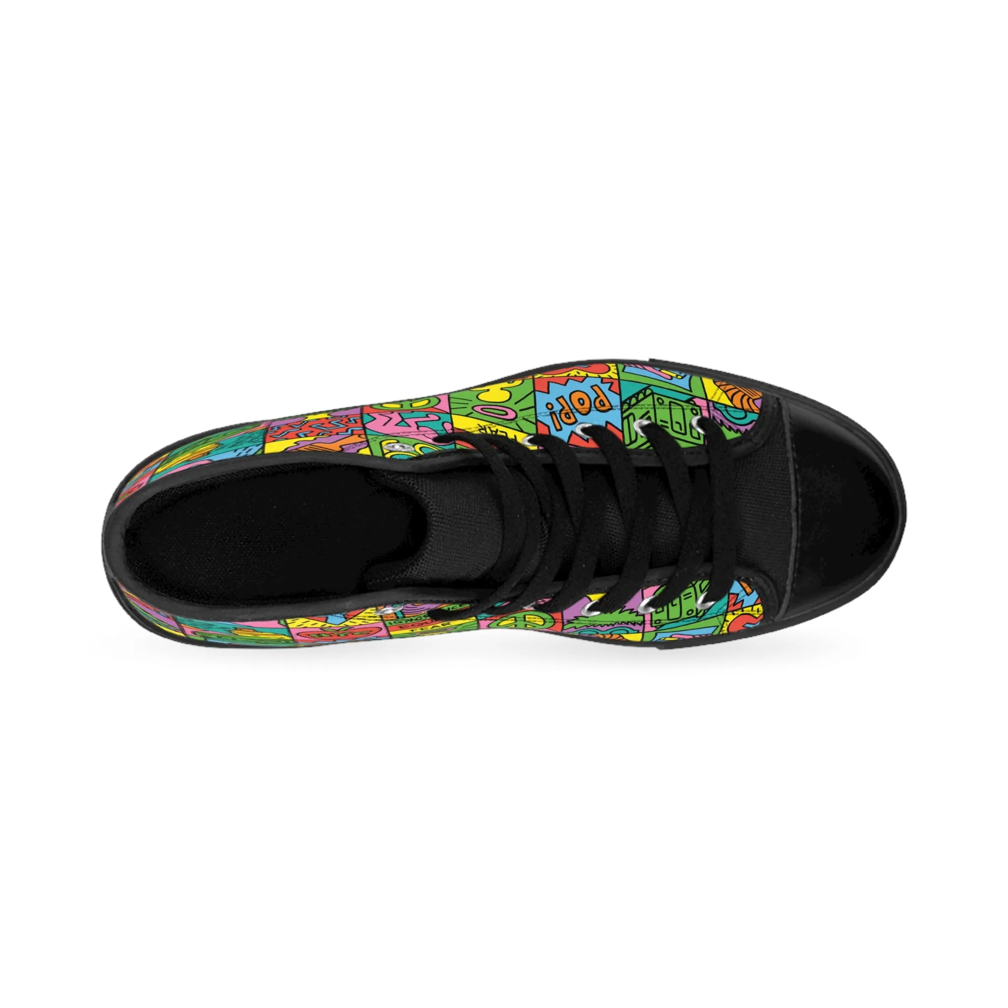 Keith Haring pop art figures Men's Classic Sneakers