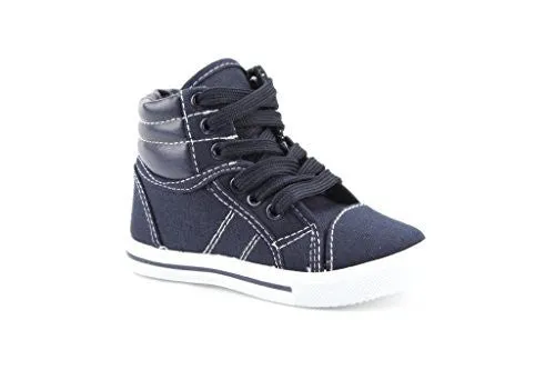 Kids 8081-K Canvas High Top Lace Up Fashion Sneakers