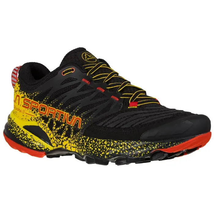 La Sportiva Akasha II Mens Trail Running Shoe - Black/Yellow