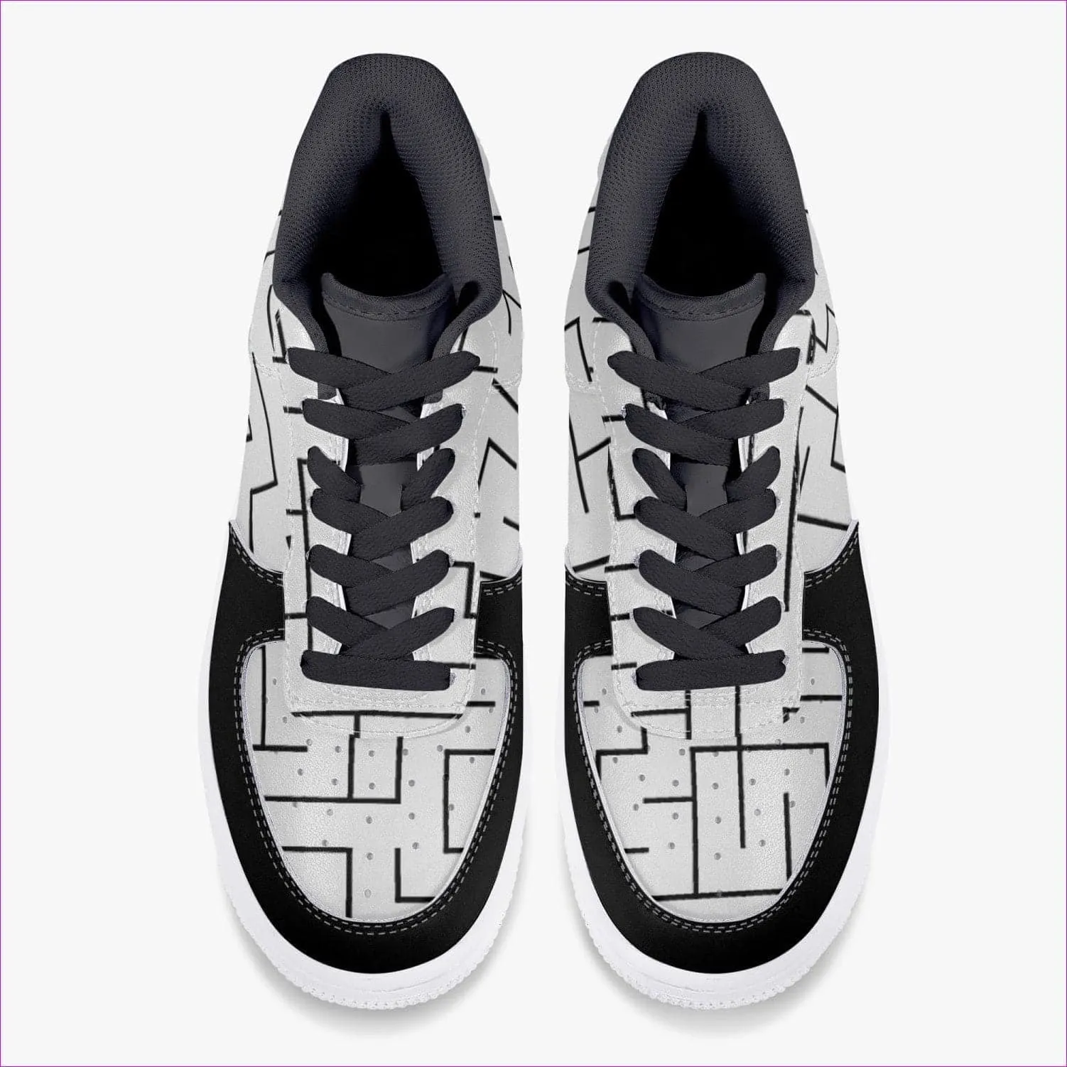 Labyrinth Low-Top Leather Sports Sneakers