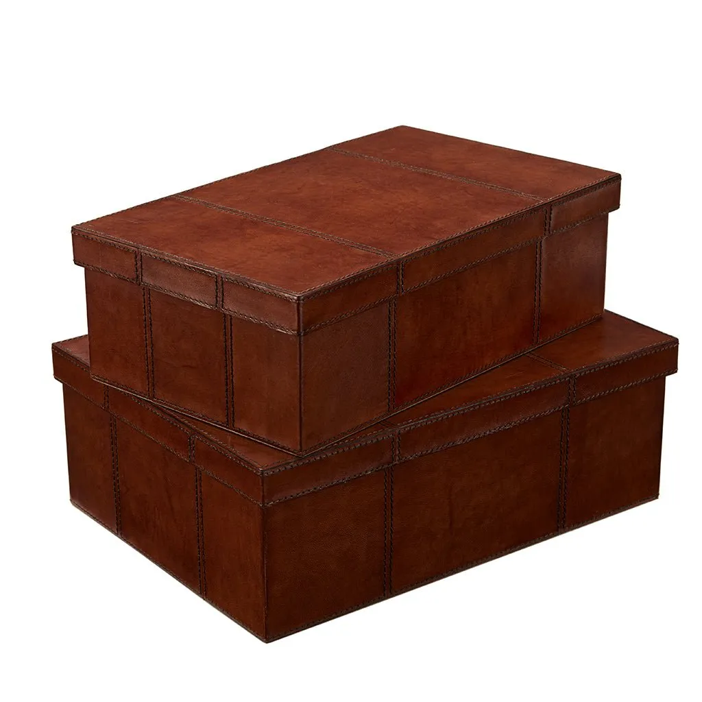 Leather Shoe Storage Box - Two Sizes