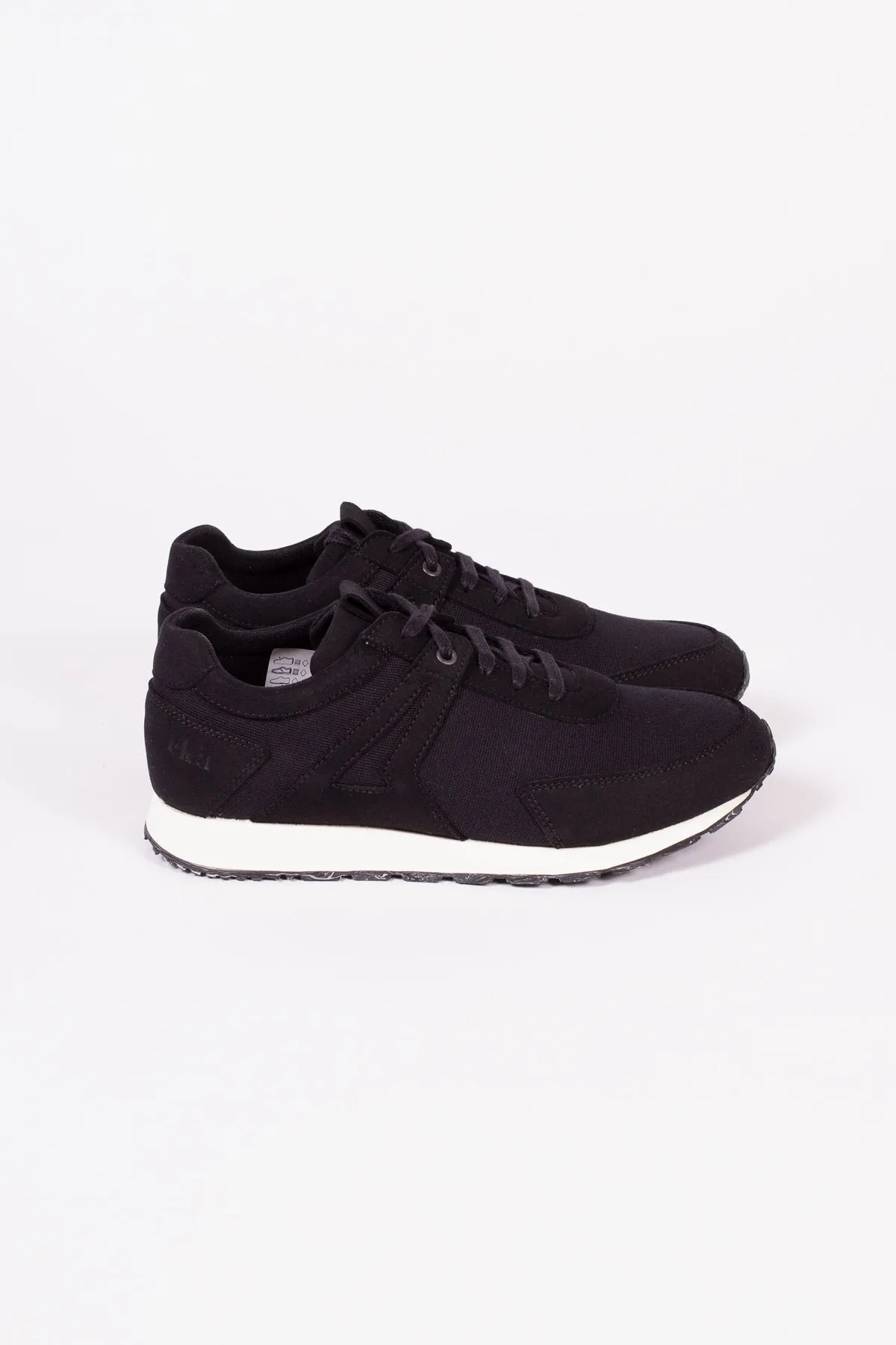 Low Seed Runner | Black Vegan Suede   Canvas