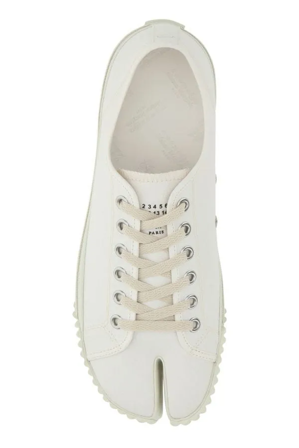 MAISON MARGIELA | Ivory canvas Tabi sneakers