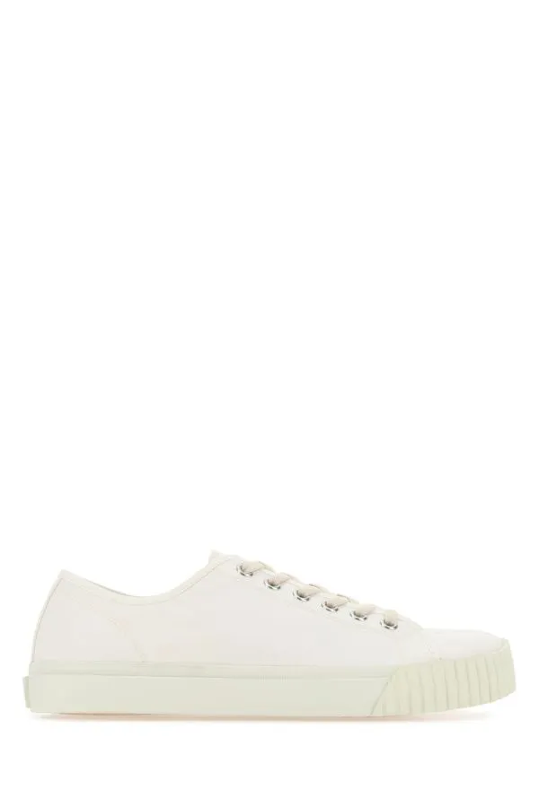 MAISON MARGIELA | Ivory canvas Tabi sneakers