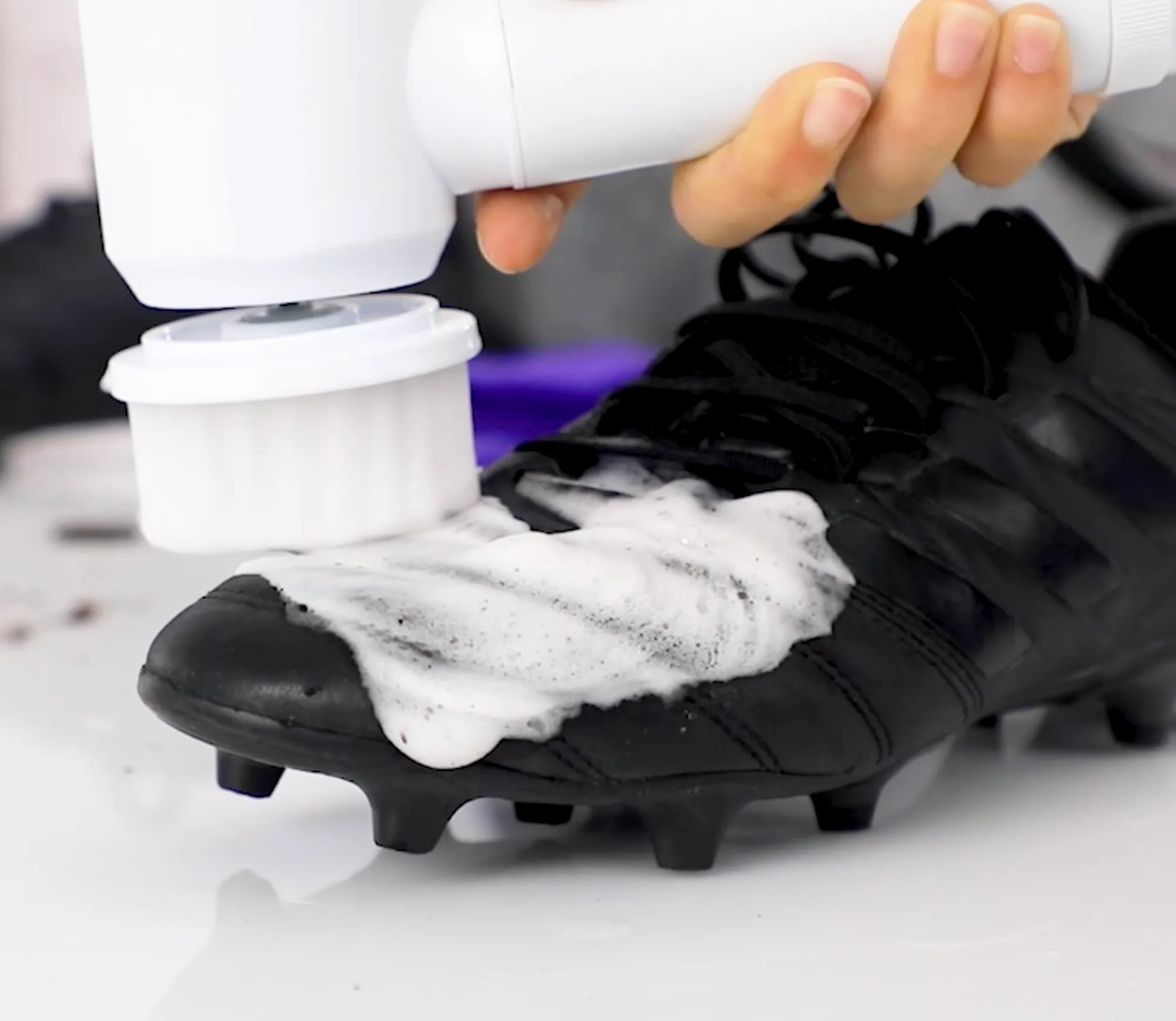 Make old shoes look new! Kleva Clean Sneaks Automatic Shoe Cleaner