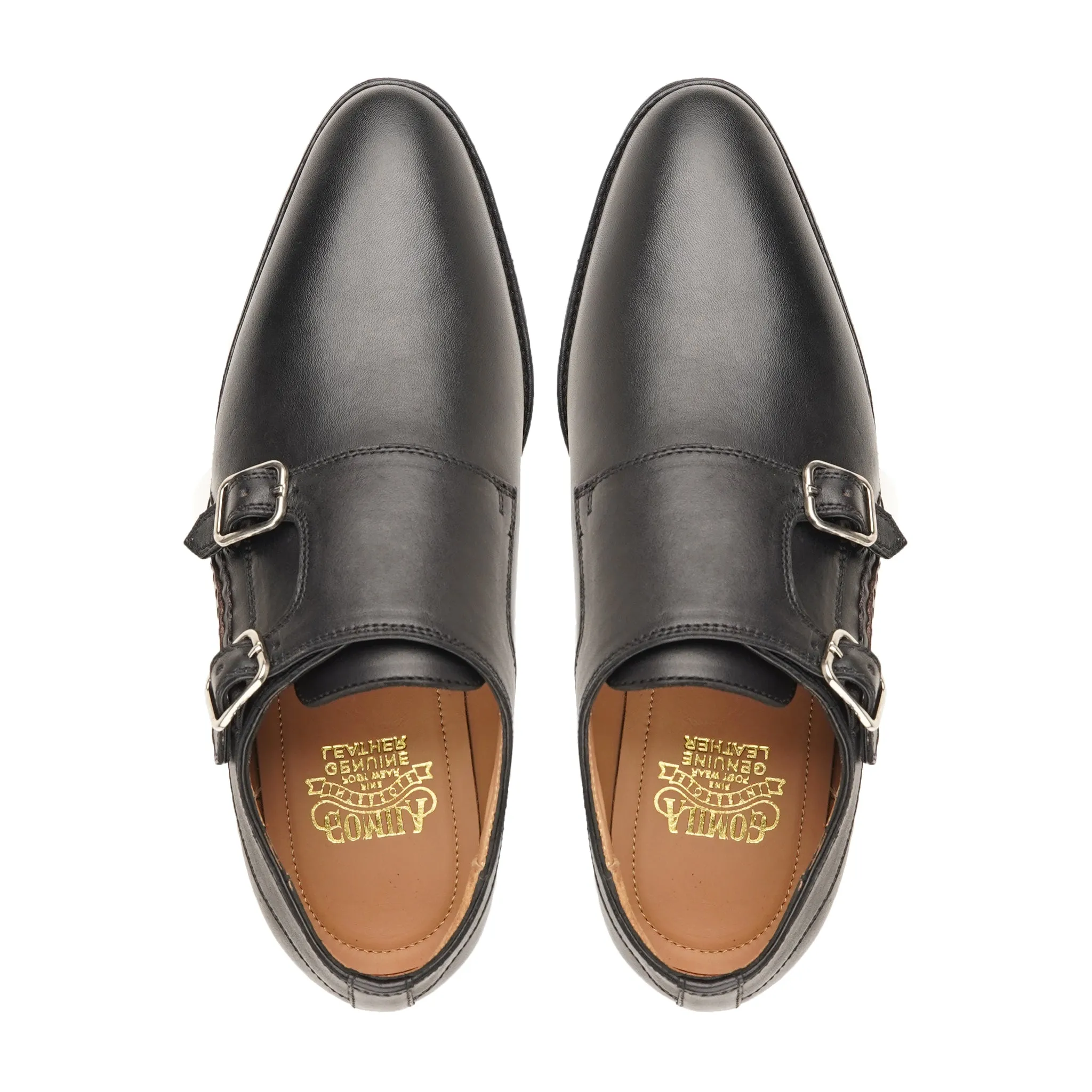 Mariner - Men's Black Calf Leather Double Monkstrap