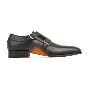 Mariner - Men's Black Calf Leather Double Monkstrap