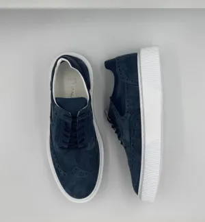 “MEDUSA” LOW-TOP SNEAKER IN NAVY SUEDE