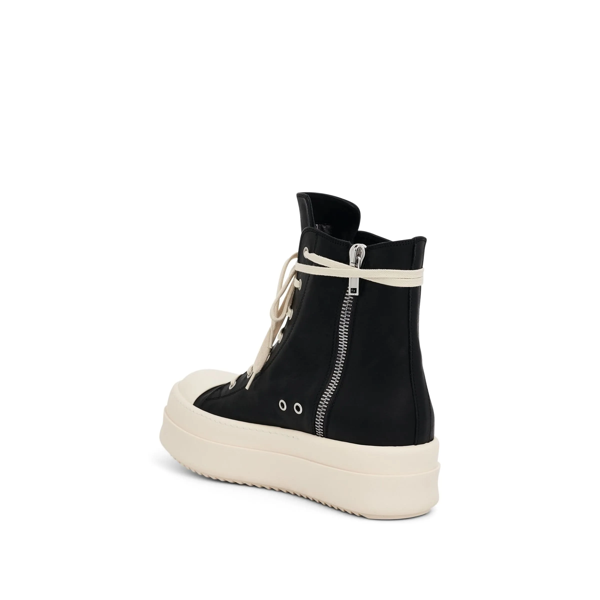 Mega Bumper Leather Sneakers in Black/Milk