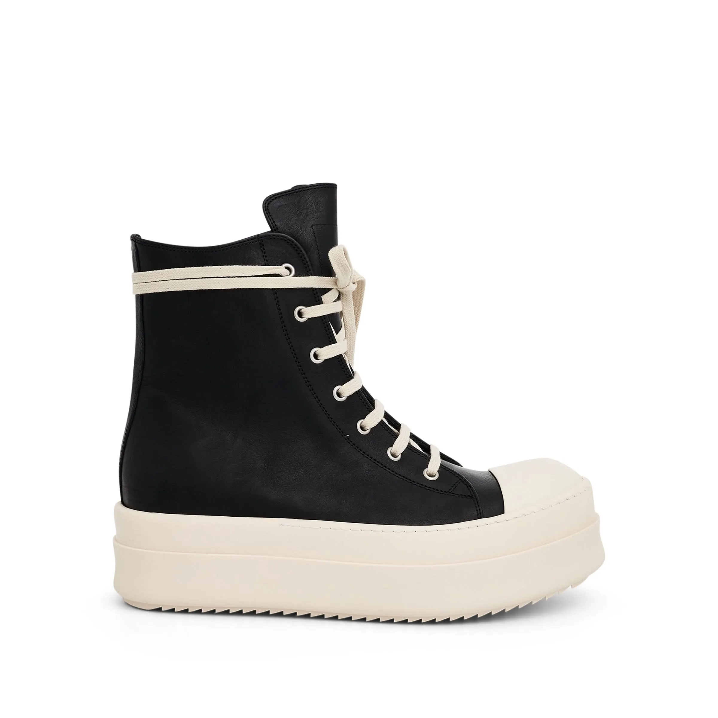 Mega Bumper Leather Sneakers in Black/Milk