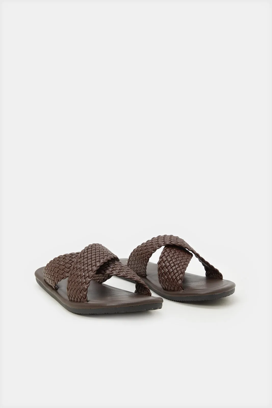 Men Brown Woven Sandals