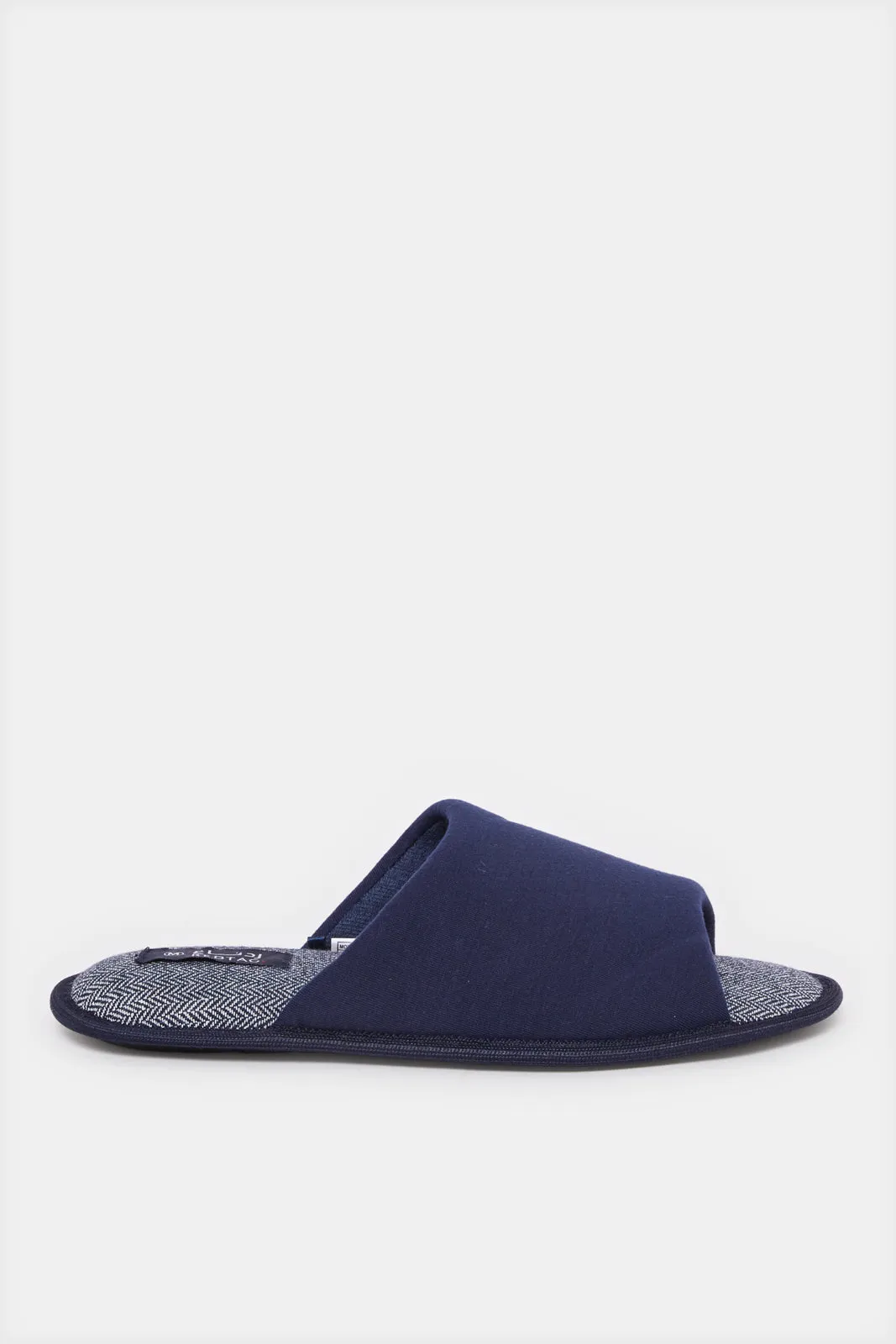 Men Navy Embellished Slipper