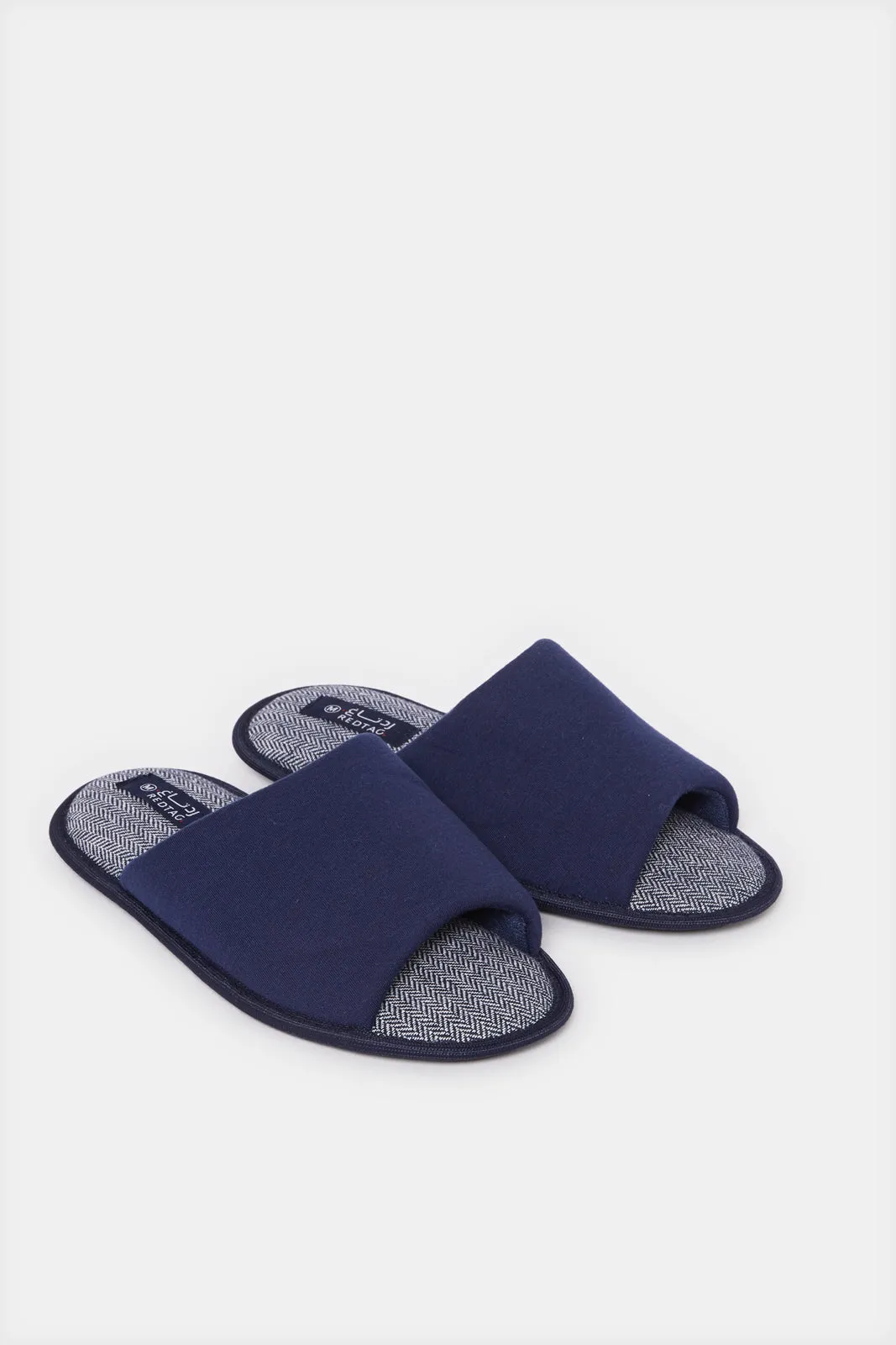 Men Navy Embellished Slipper