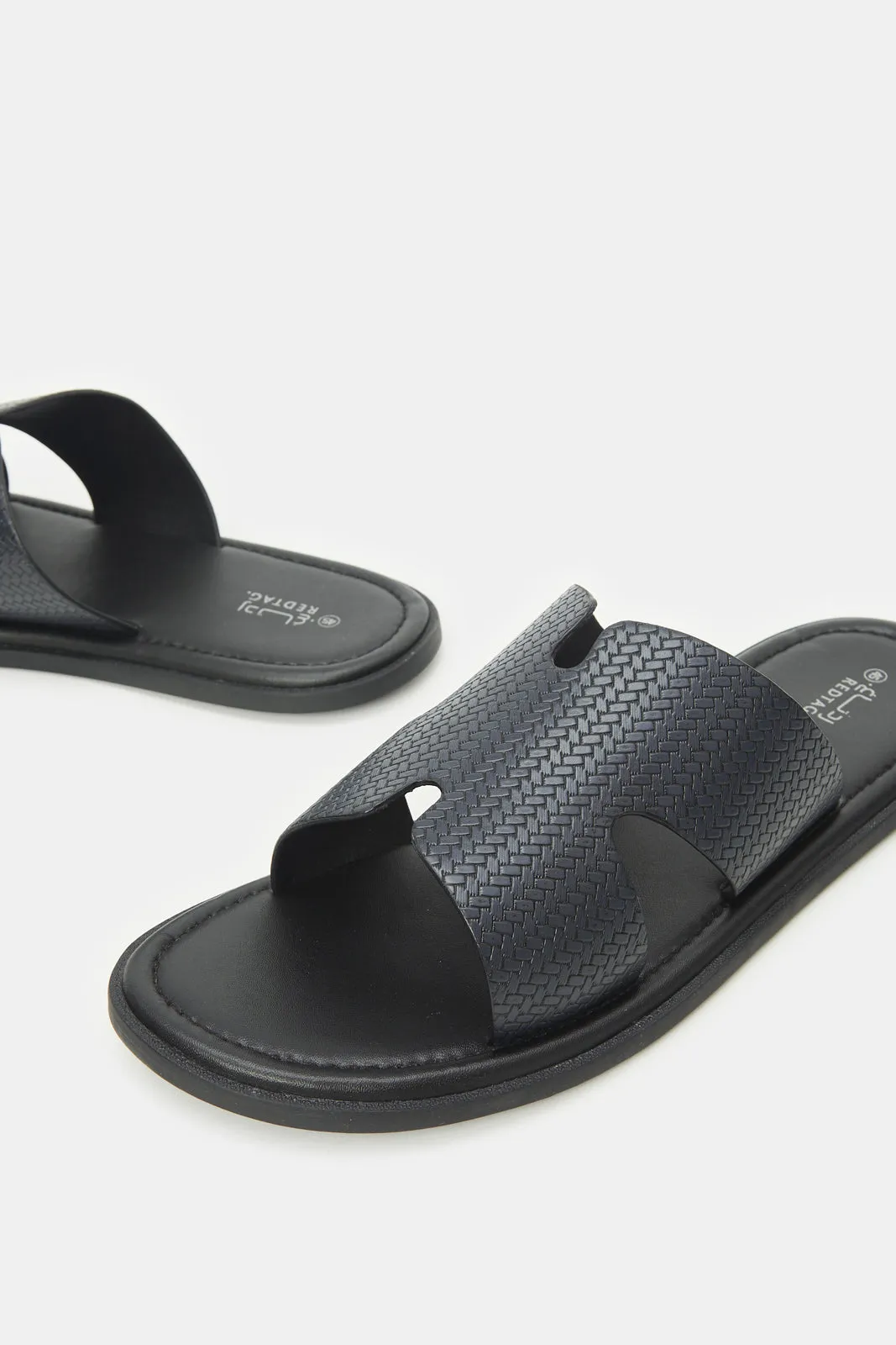 Men Navy H-Strap Sandal