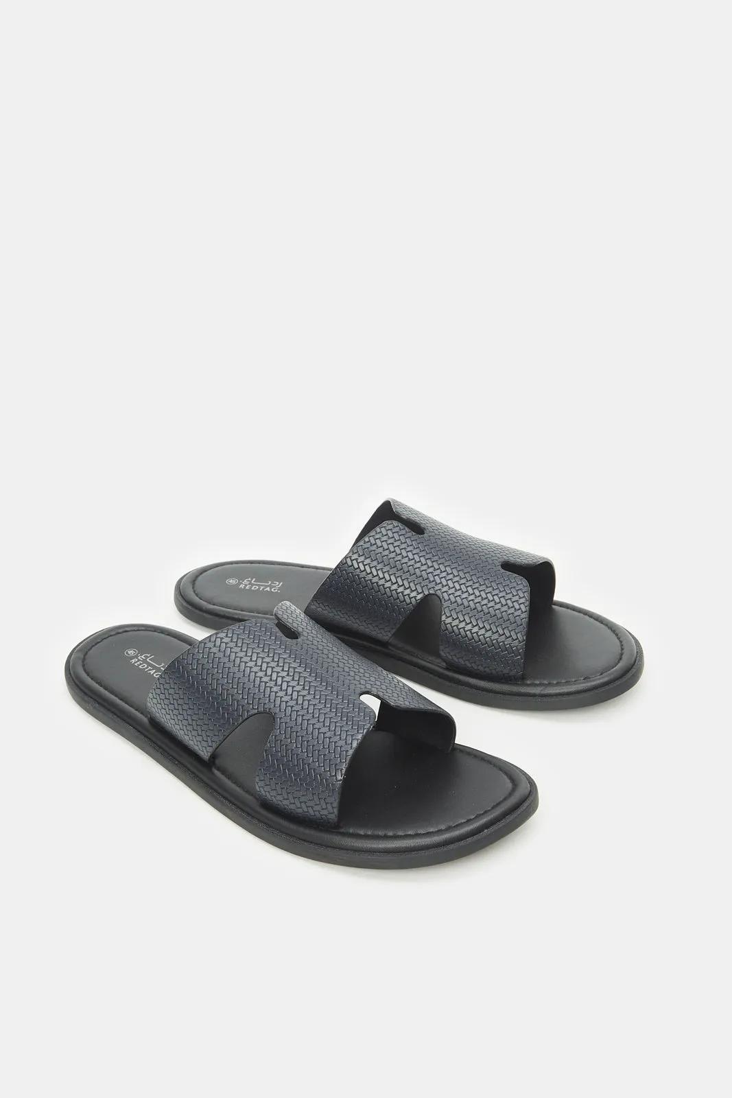 Men Navy H-Strap Sandal