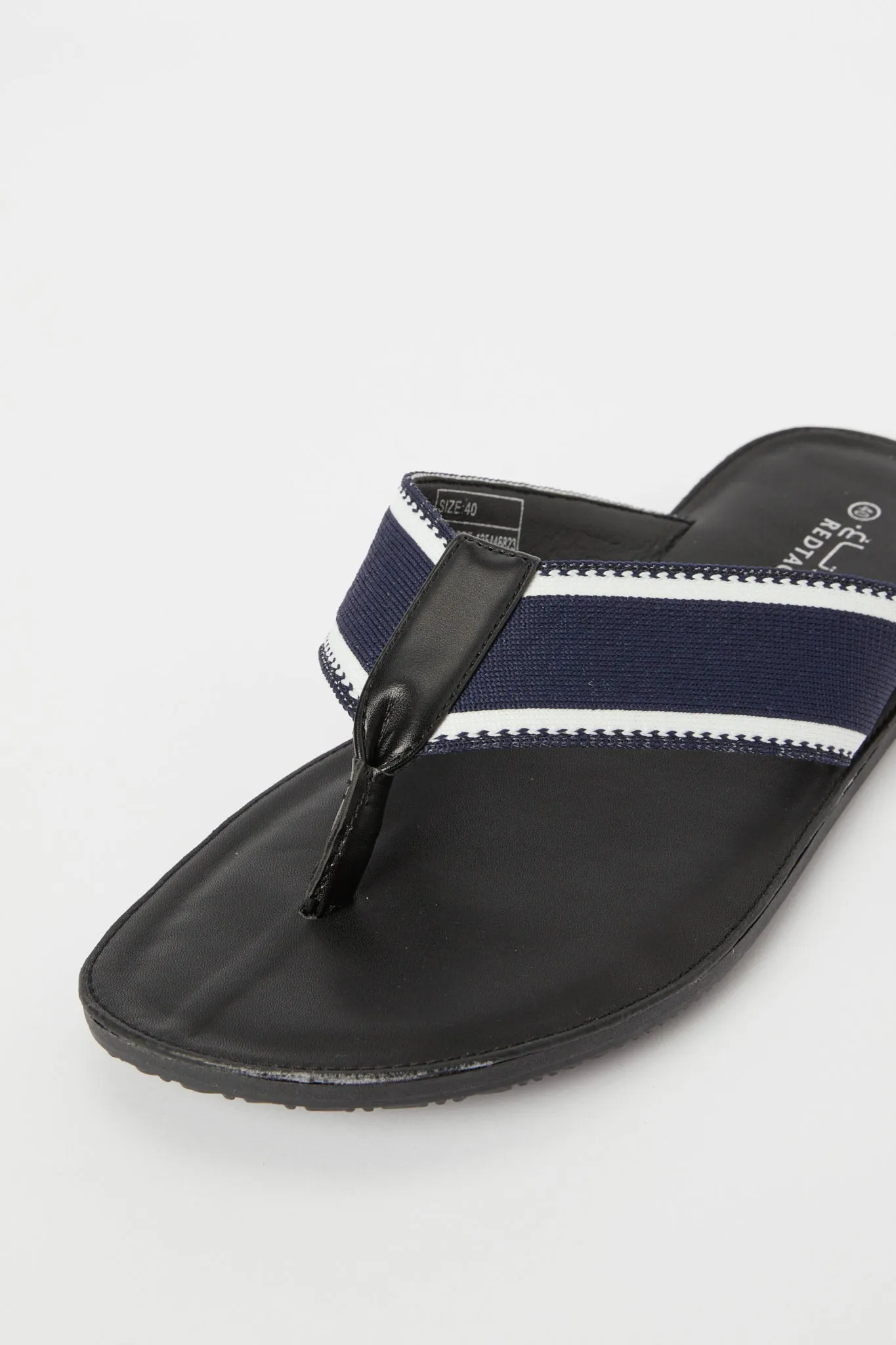 Men Navy Toe Post Slide