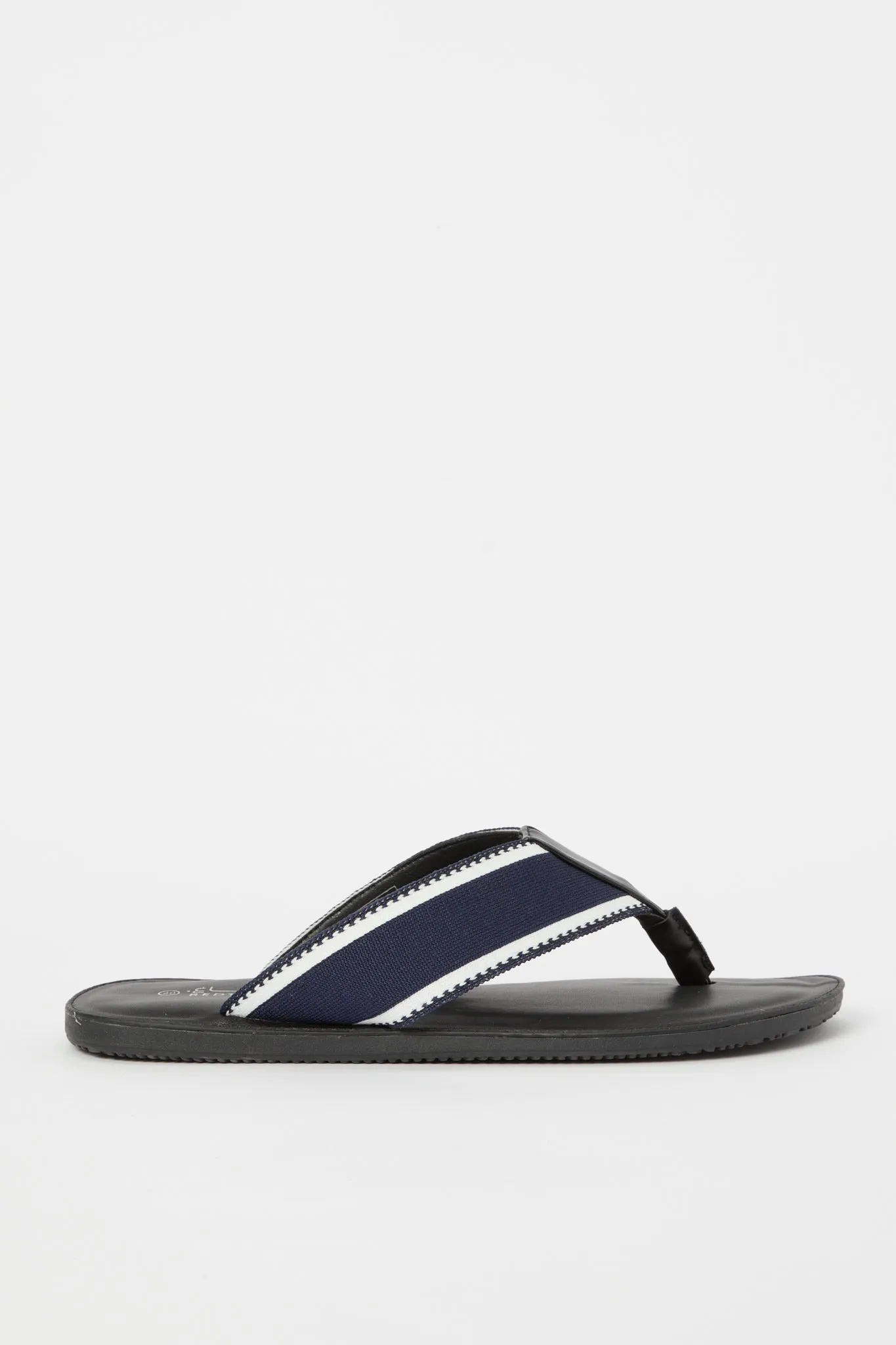 Men Navy Toe Post Slide