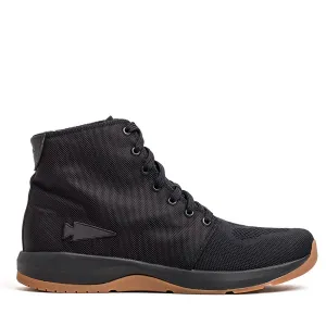 Men's Ballistic Trainers - Mid Top - Black   Gum w/ Black Reflective Spearhead