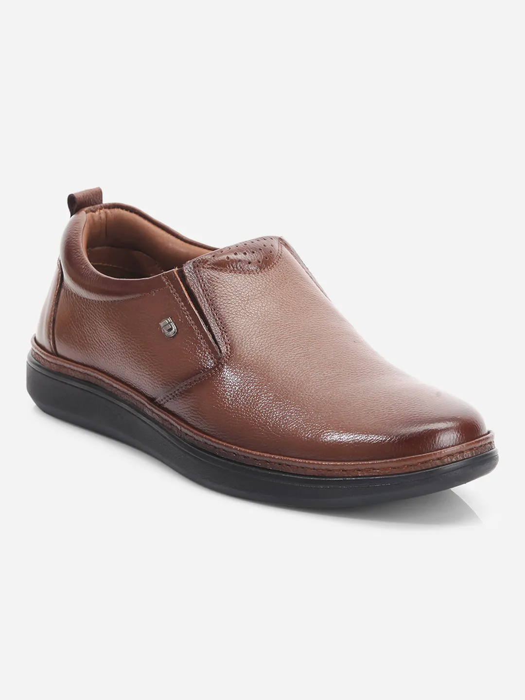 Men's Tan Round Toe Slip On Semi Formal (ID2225)