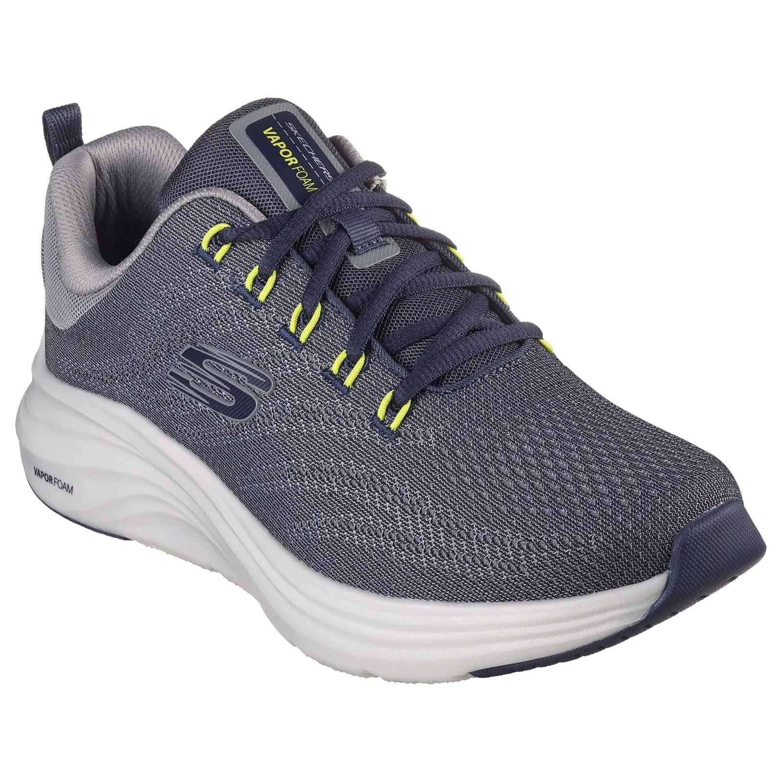 Men's Wide Fit Skechers 232626 Vapor Foam Varien Sneakers - Navy/Grey