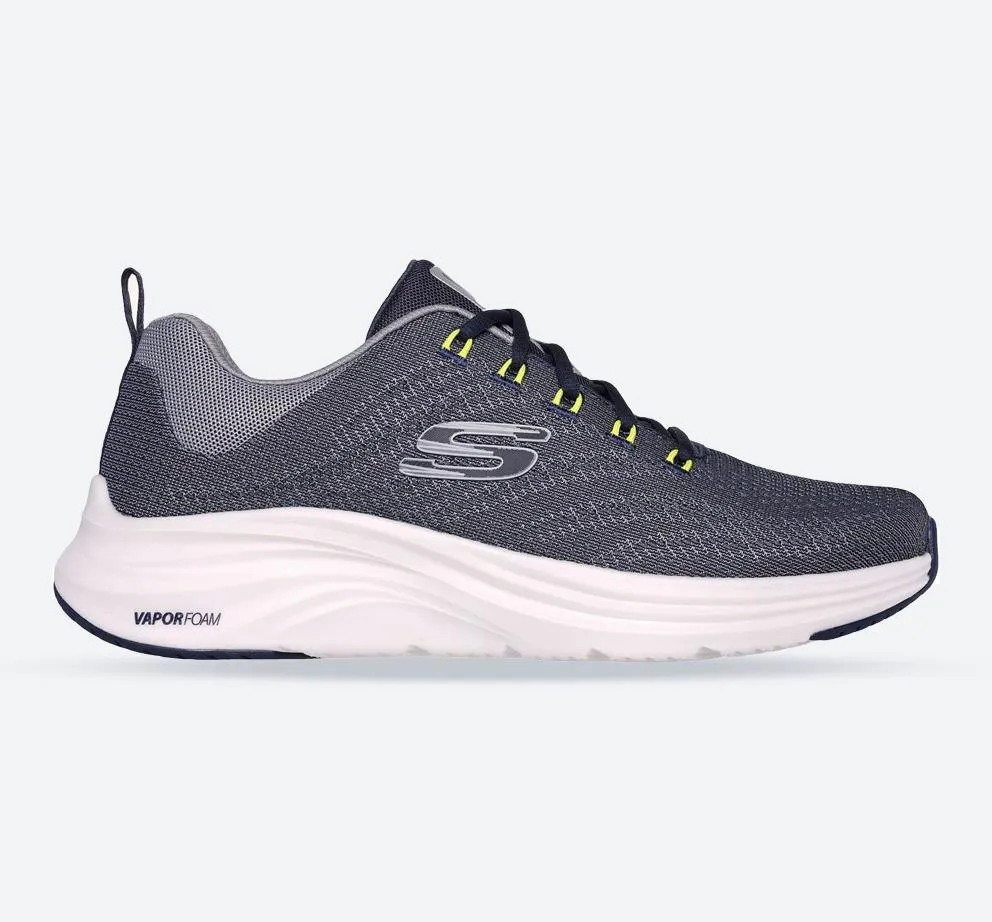 Men's Wide Fit Skechers 232626 Vapor Foam Varien Sneakers - Navy/Grey