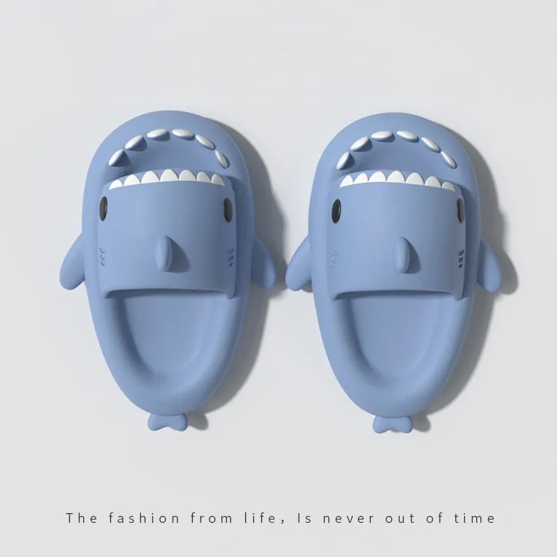 MOF Kids Sharky Slippers Soft and Comfortable Flip Flops with Cute Shark Design for Adults and Kids