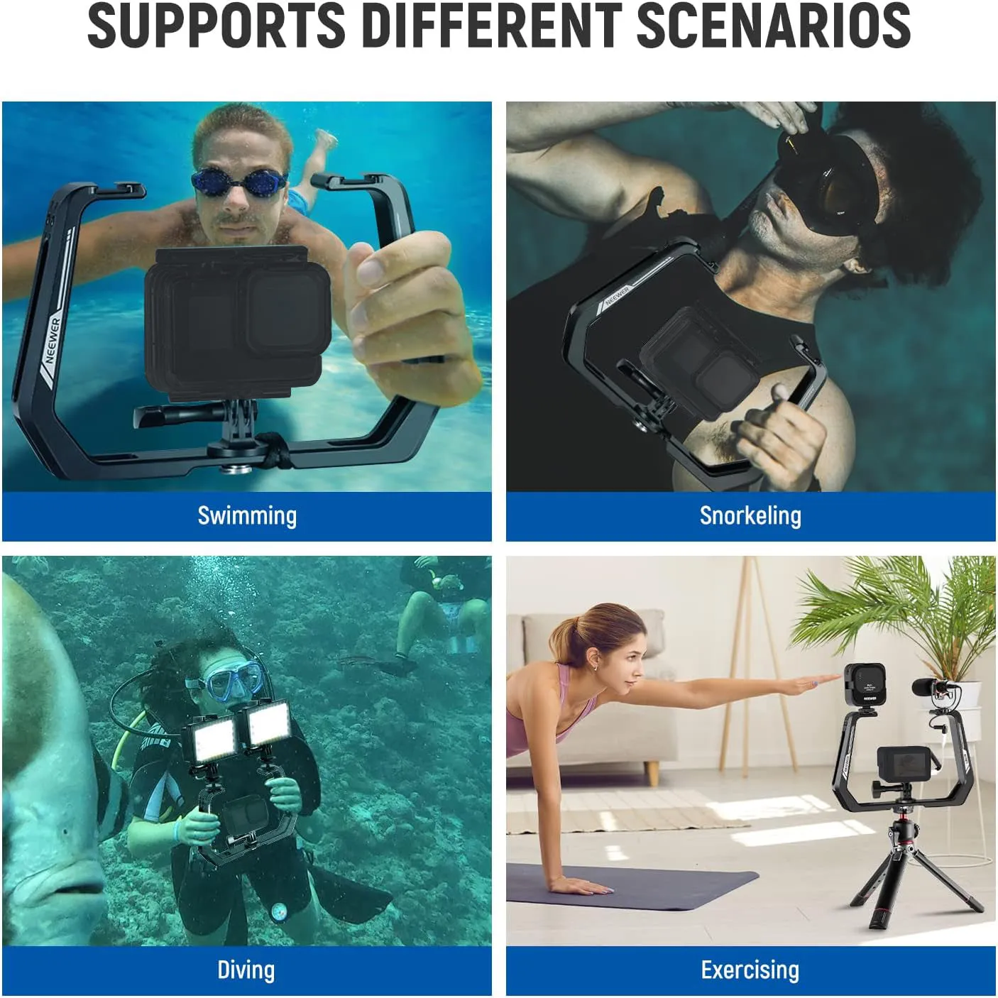 NEEWER AC001 Underwater Diving Rig Compatible with Action Camera