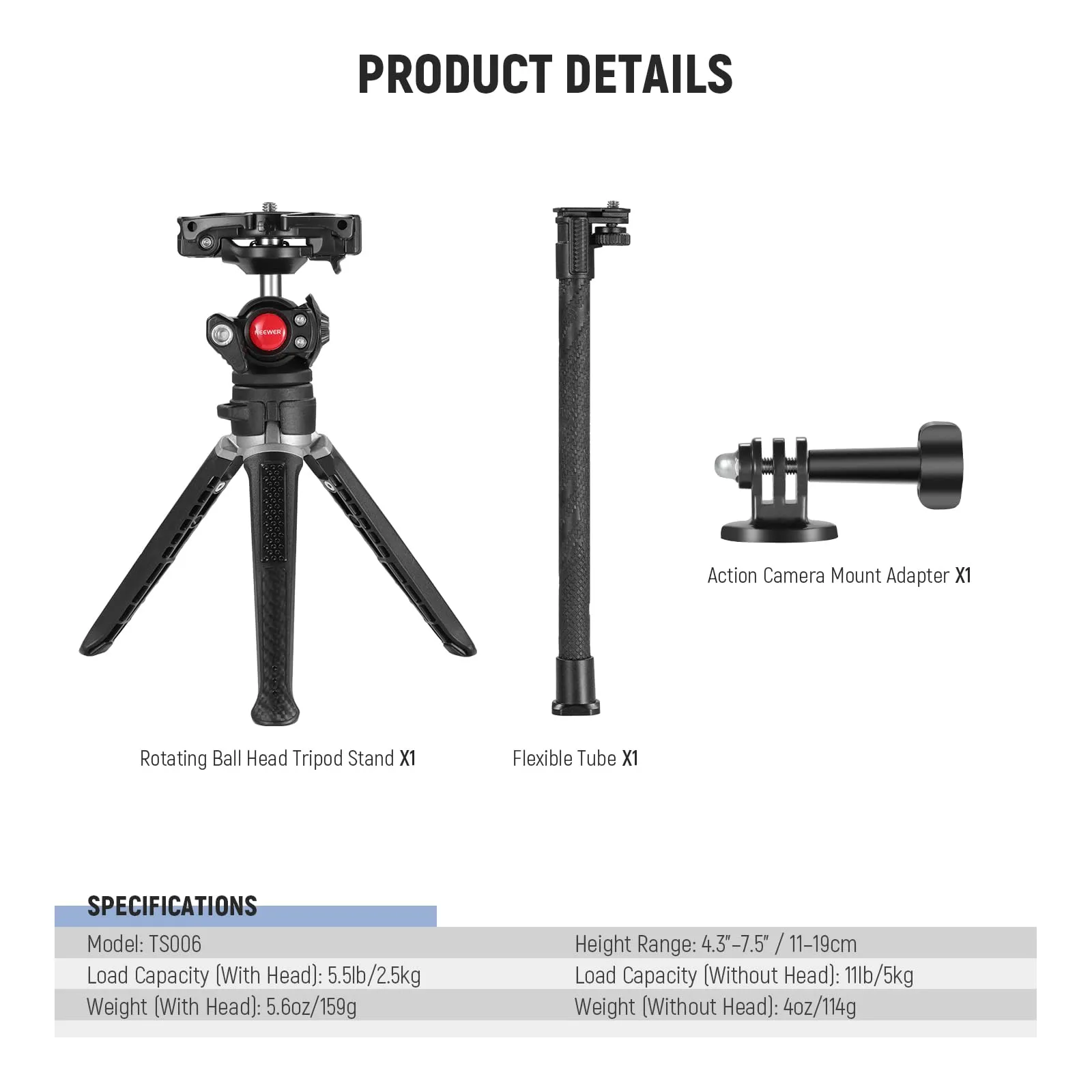 NEEWER TS006 Mini Camera Tripod