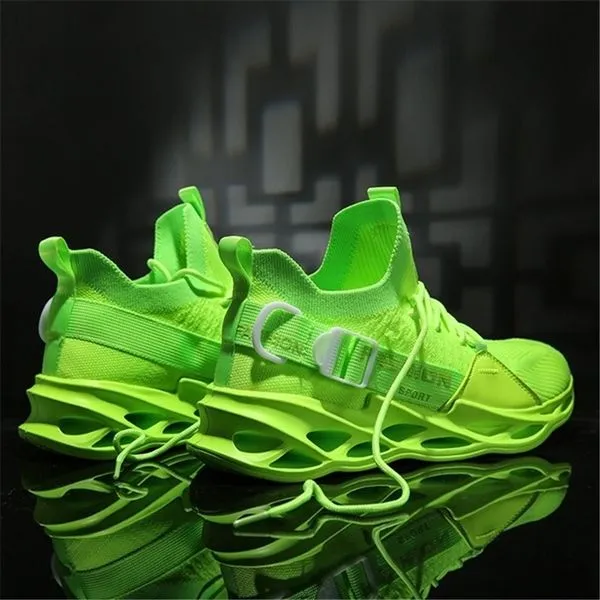 NEW TREND Men's Breathable Flying Weave Running Sneakers Fashion Casual Printing Mesh Outdoor Lightweight Shoes