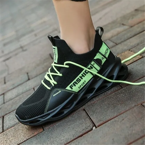 NEW TREND Men's Breathable Flying Weave Running Sneakers Fashion Casual Printing Mesh Outdoor Lightweight Shoes