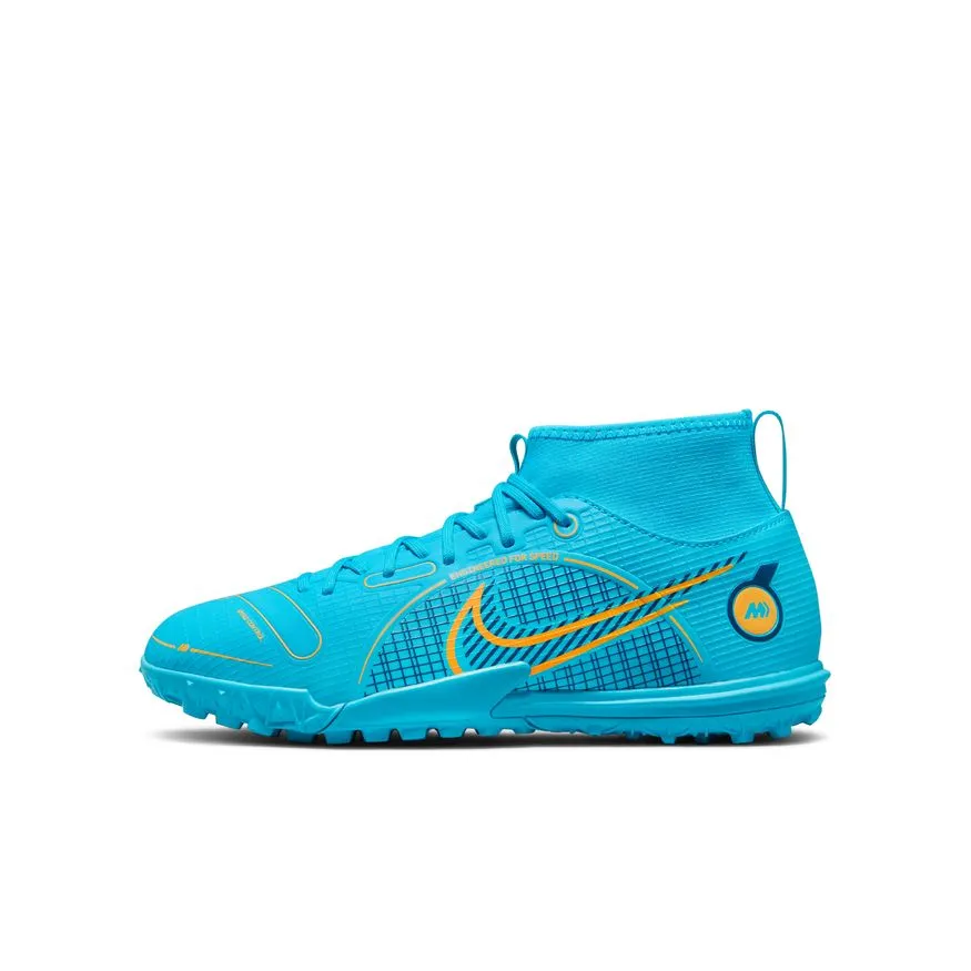 Nike Jr. Mercurial Superfly 8 Academy TF-CHLORINE BLUE/LASER ORANGE/MARINA