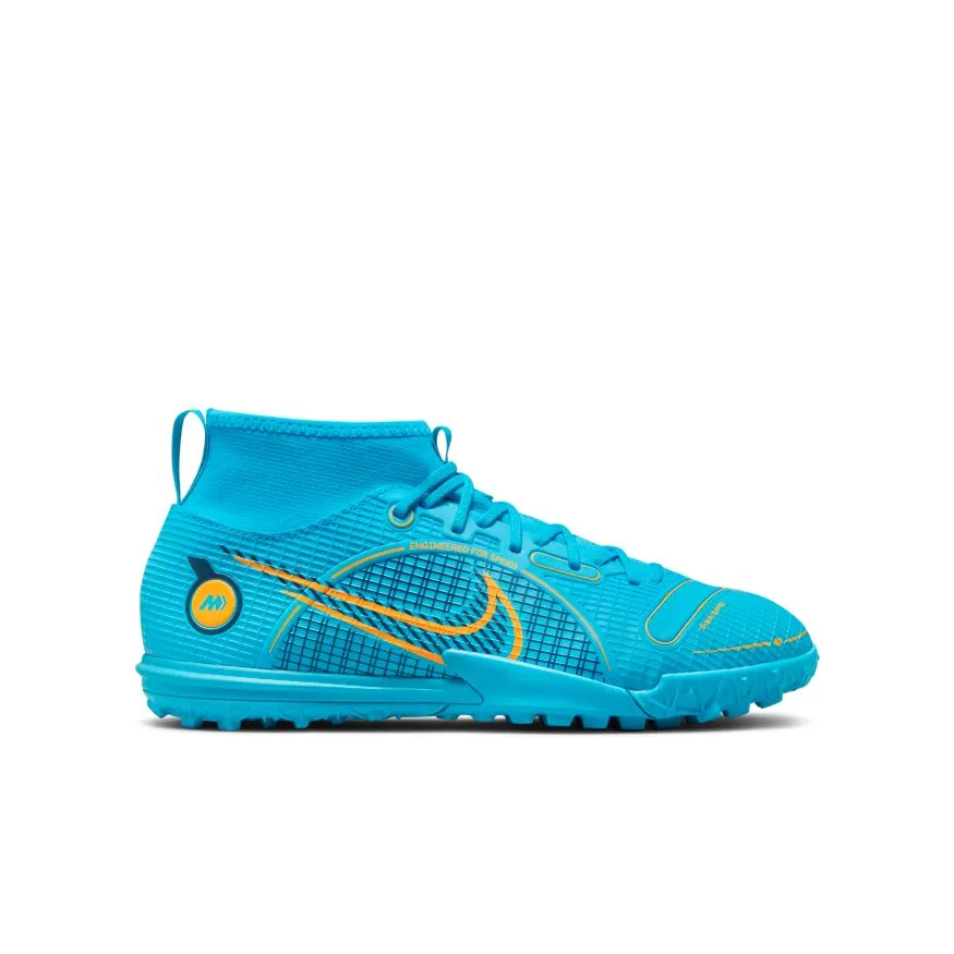 Nike Jr. Mercurial Superfly 8 Academy TF-CHLORINE BLUE/LASER ORANGE/MARINA