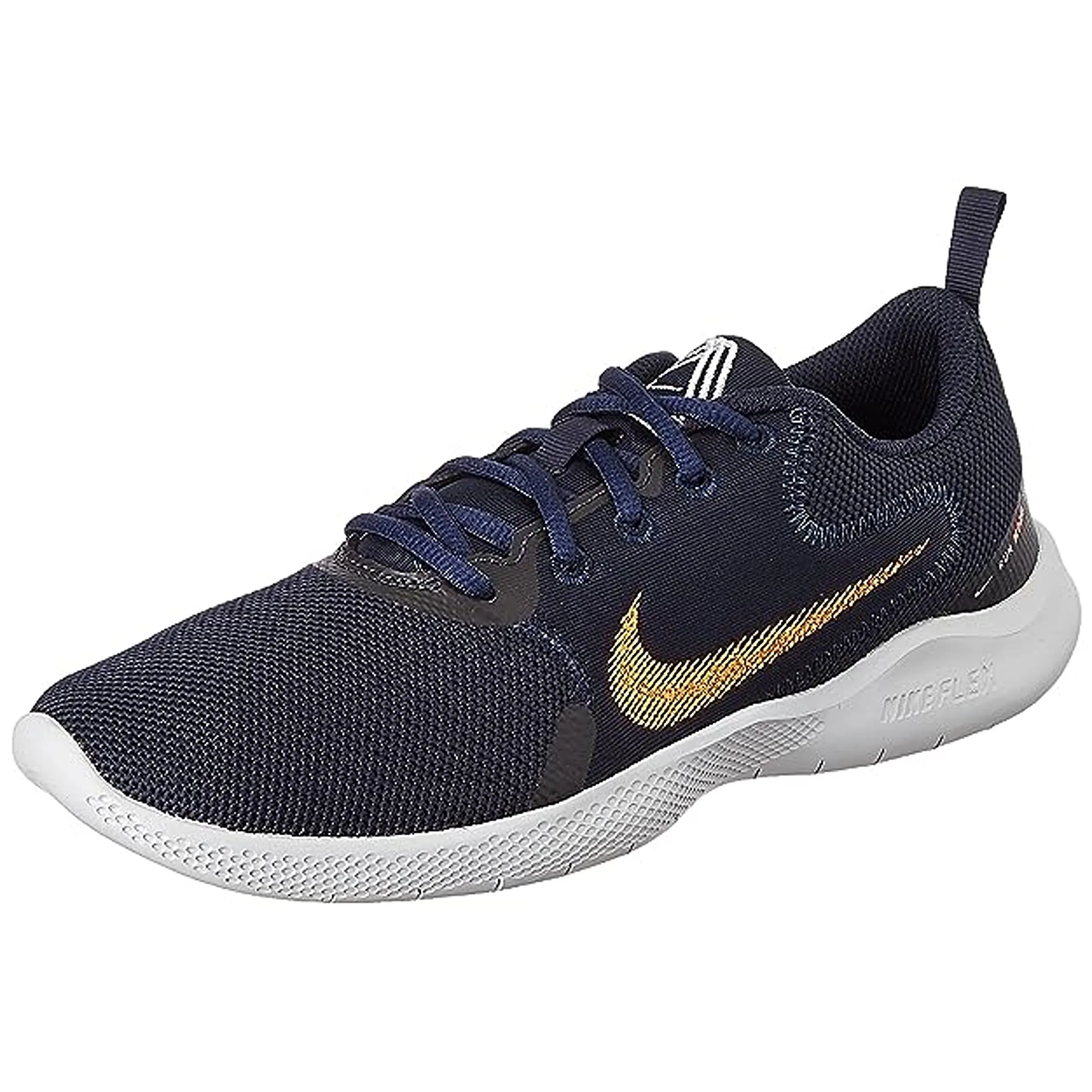 Nike Mens Flex Experience Rn 10 Dark Obsidian Hyper Crimson Running Shoe (CI9960-402)