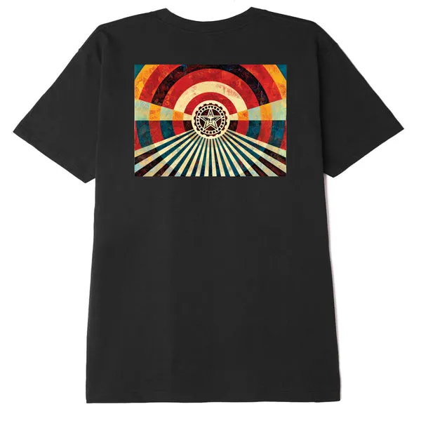 Obey Tunnel Vision Canvas T-Shirt - Black