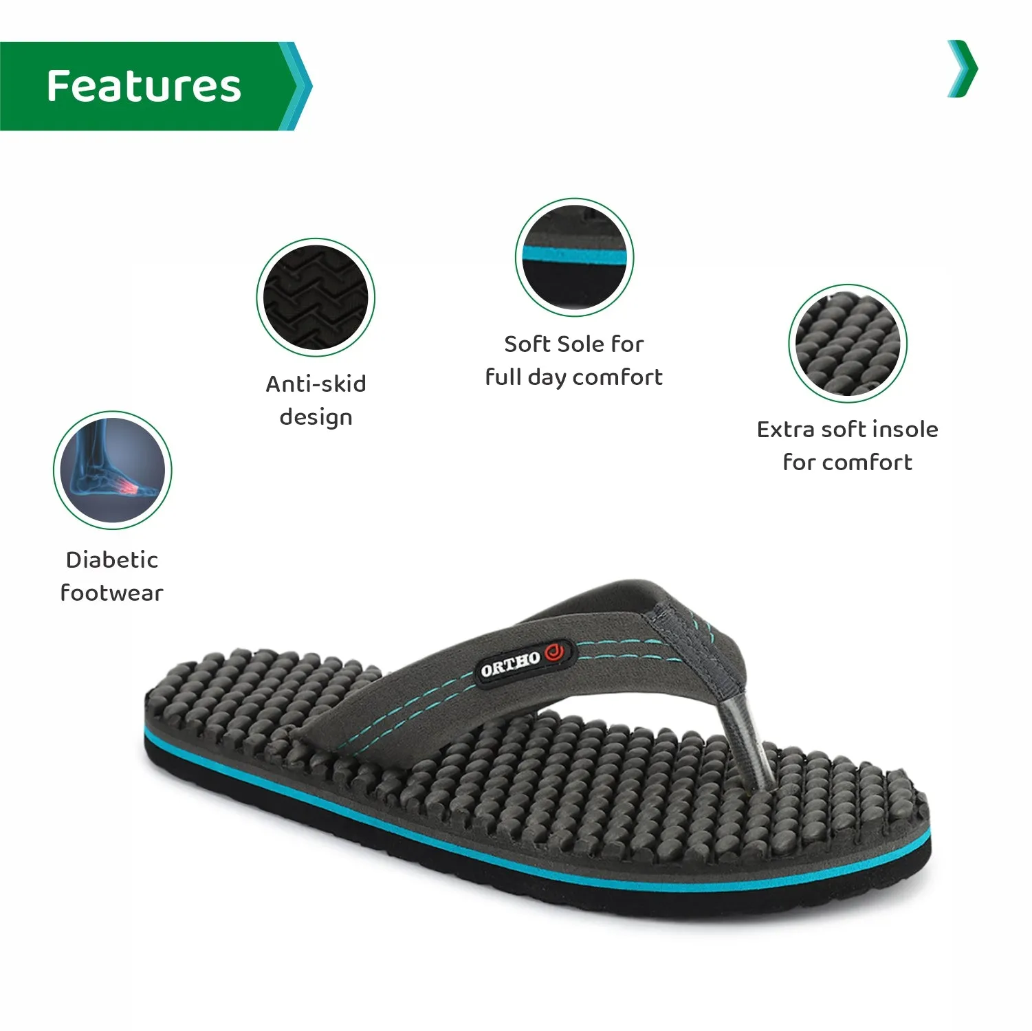 ORTHO JOY Comfortable Slippers Daily Wear Slippers.