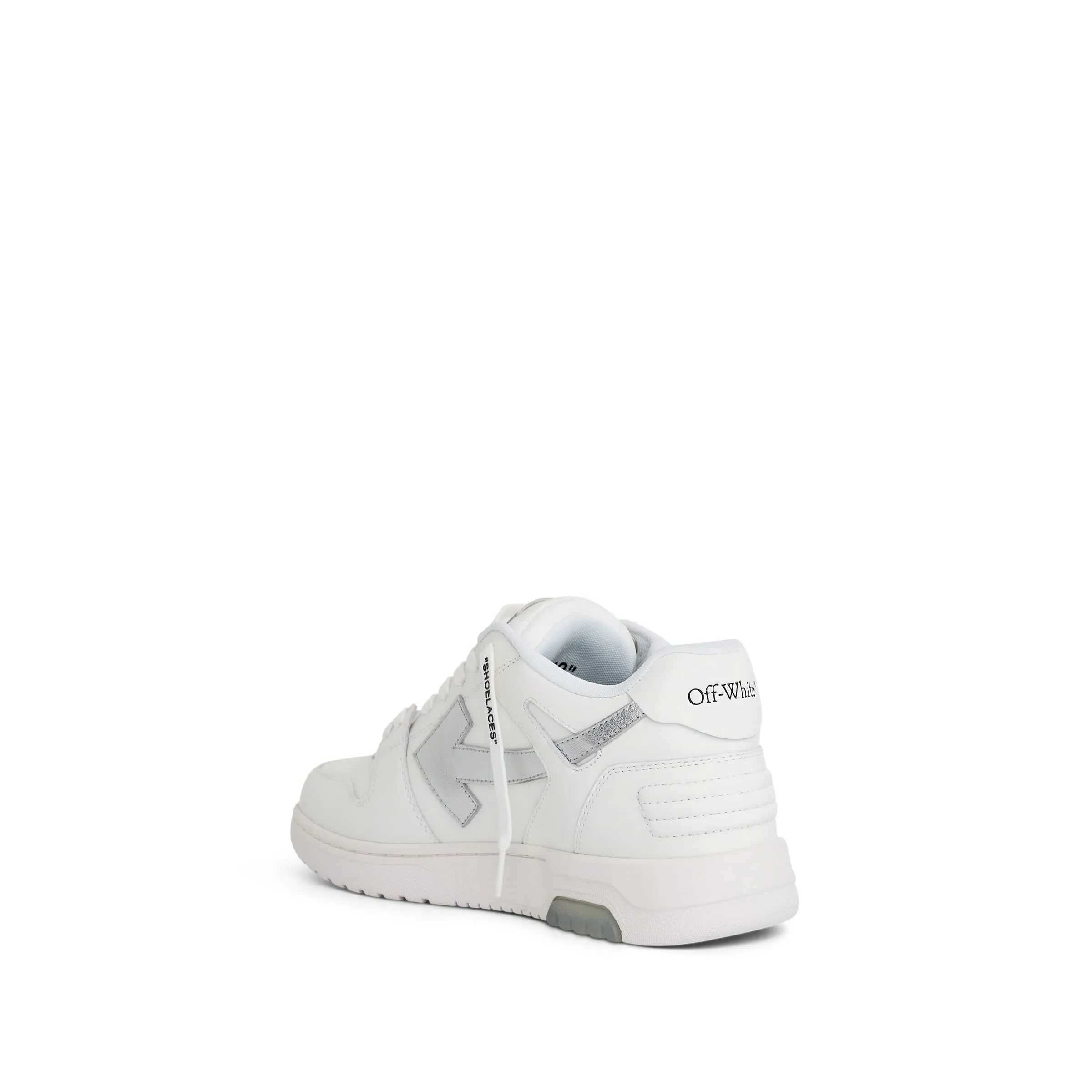 Out of Office Calf Leather Sneaker in  White/Silver