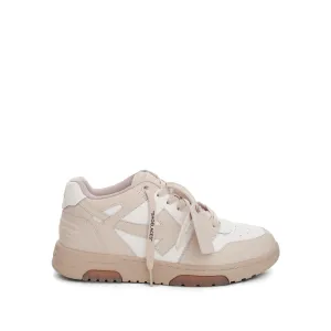 Out Of Office Leather Sneaker in Beige/White