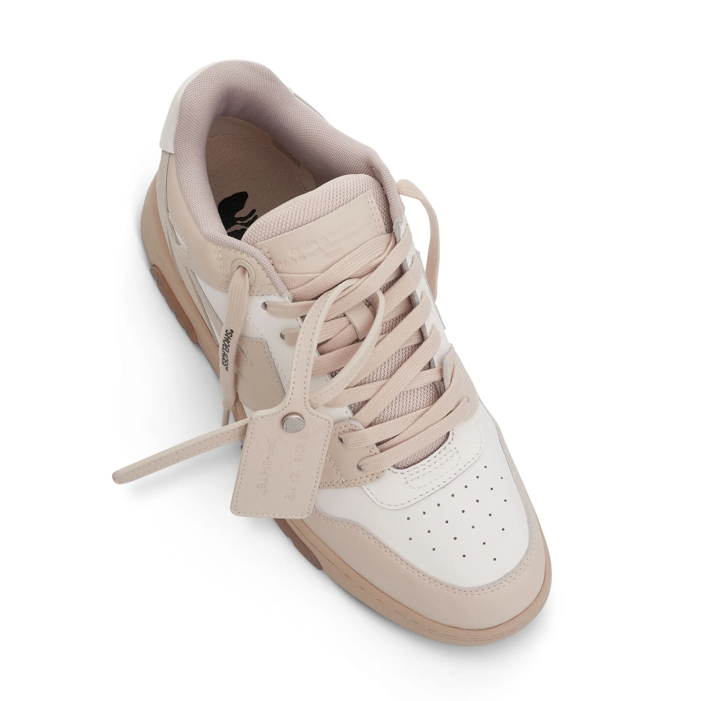 Out Of Office Leather Sneaker in Beige/White