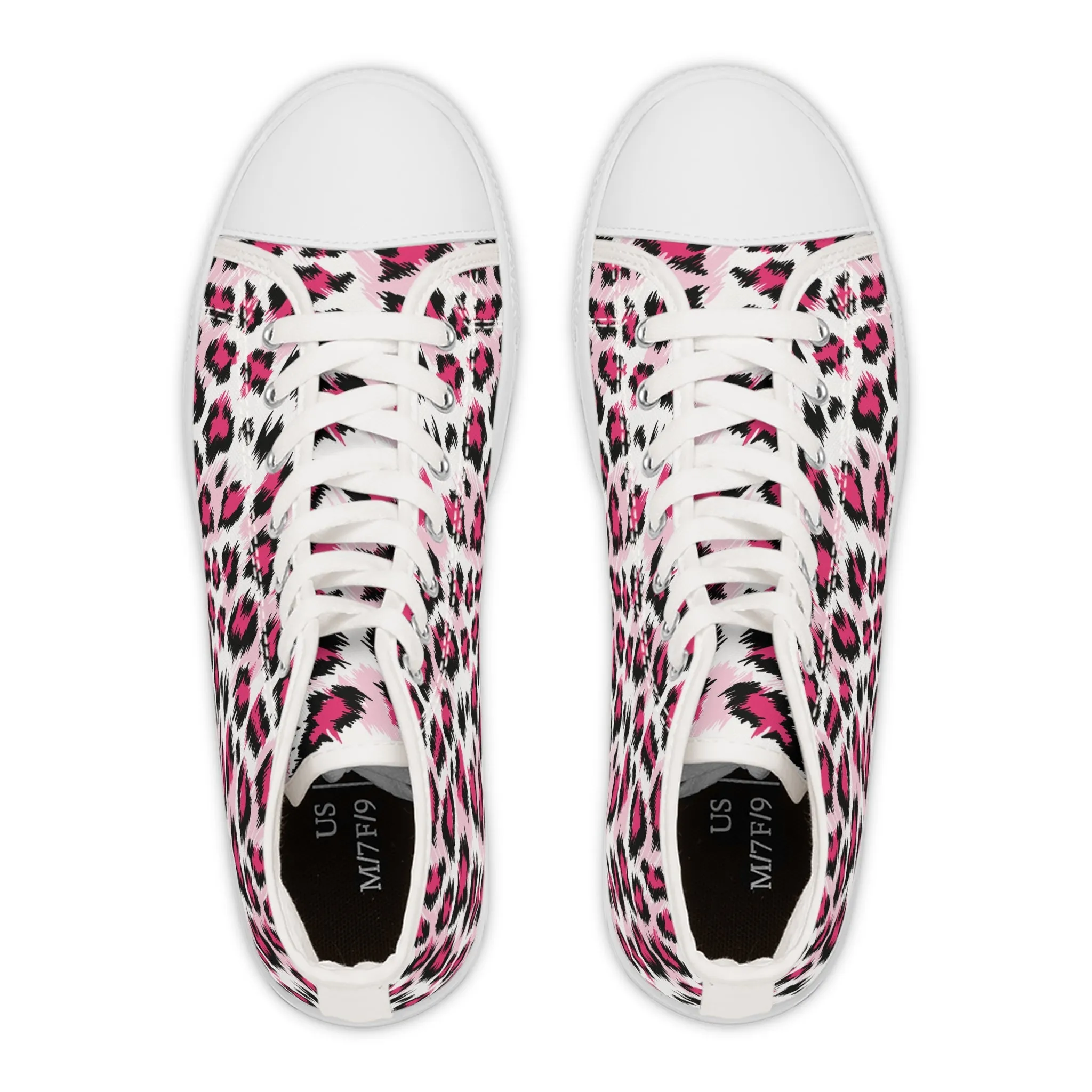 Pink Leopard Women's High Top Sneakers