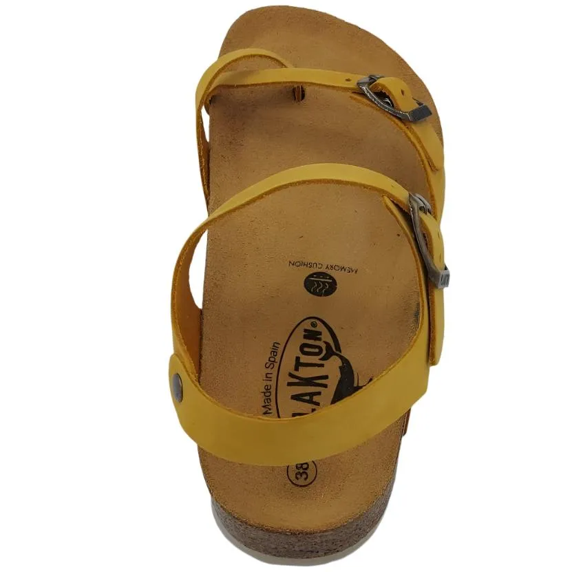 Plakton Savannah/Zomba Women's Cork Sandals - Mustard