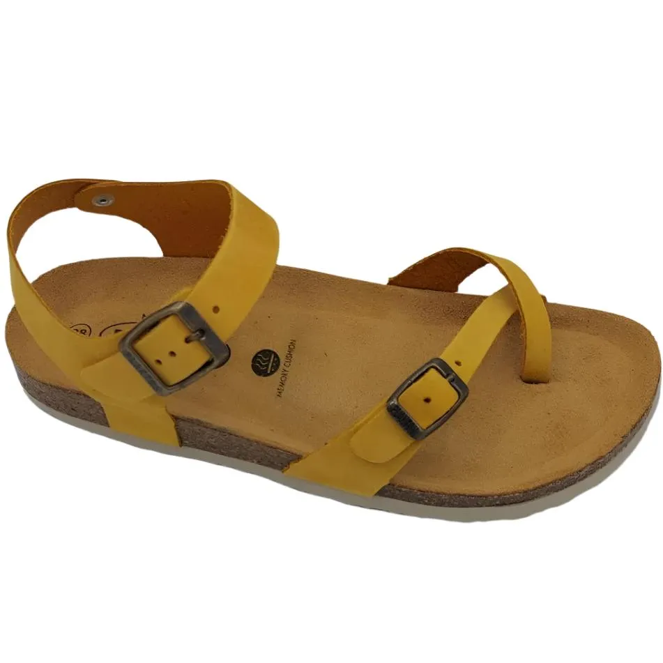 Plakton Savannah/Zomba Women's Cork Sandals - Mustard