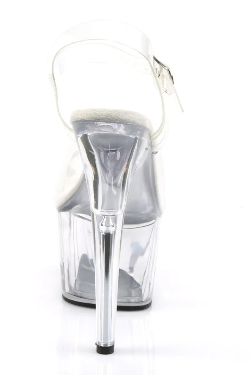 Pleaser USA Adore-708 7inch Pleasers - Clear