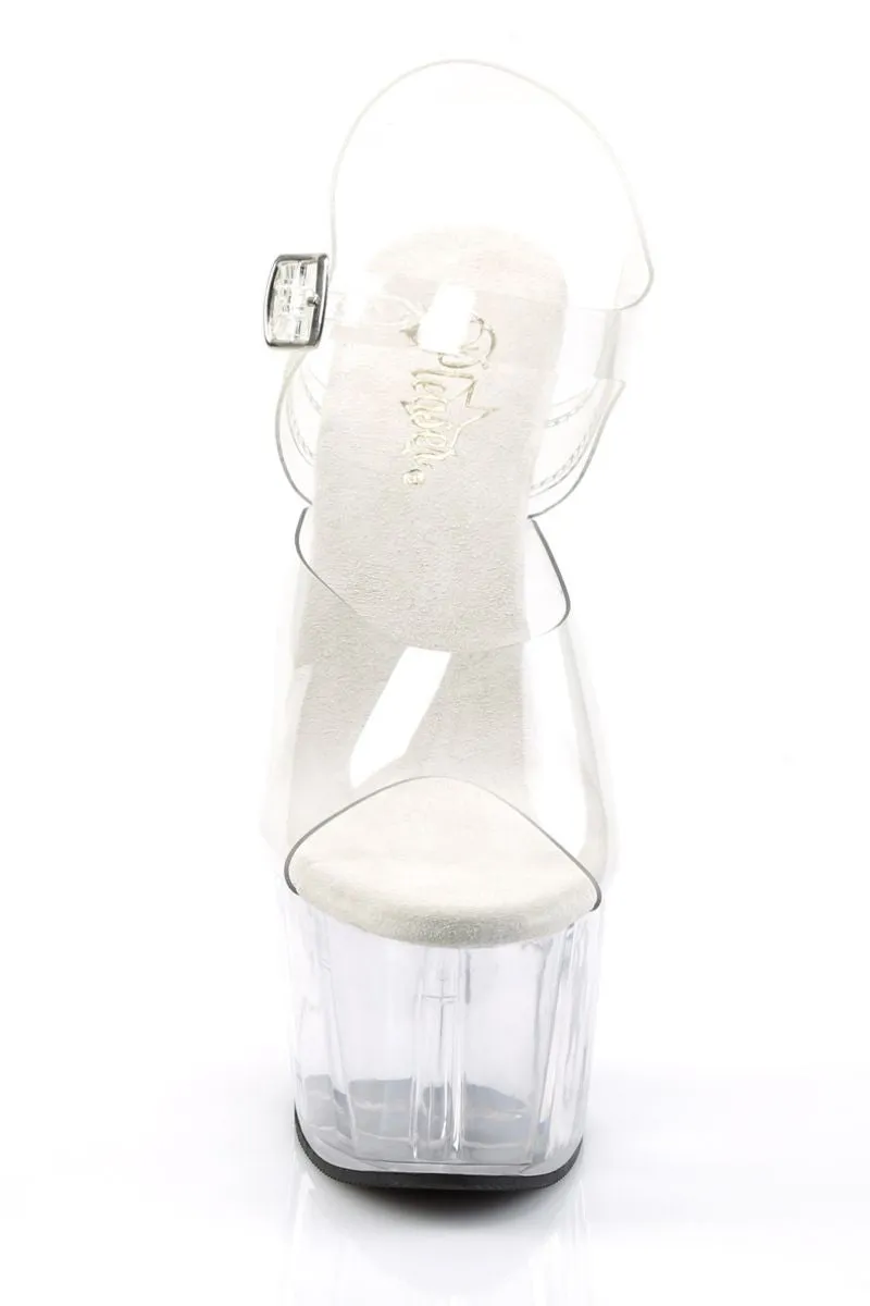 Pleaser USA Adore-708 7inch Pleasers - Clear