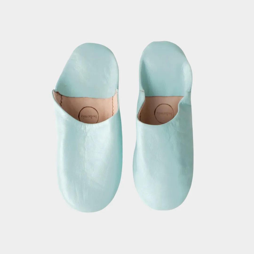 Powder Blue Medium Babouche Slippers