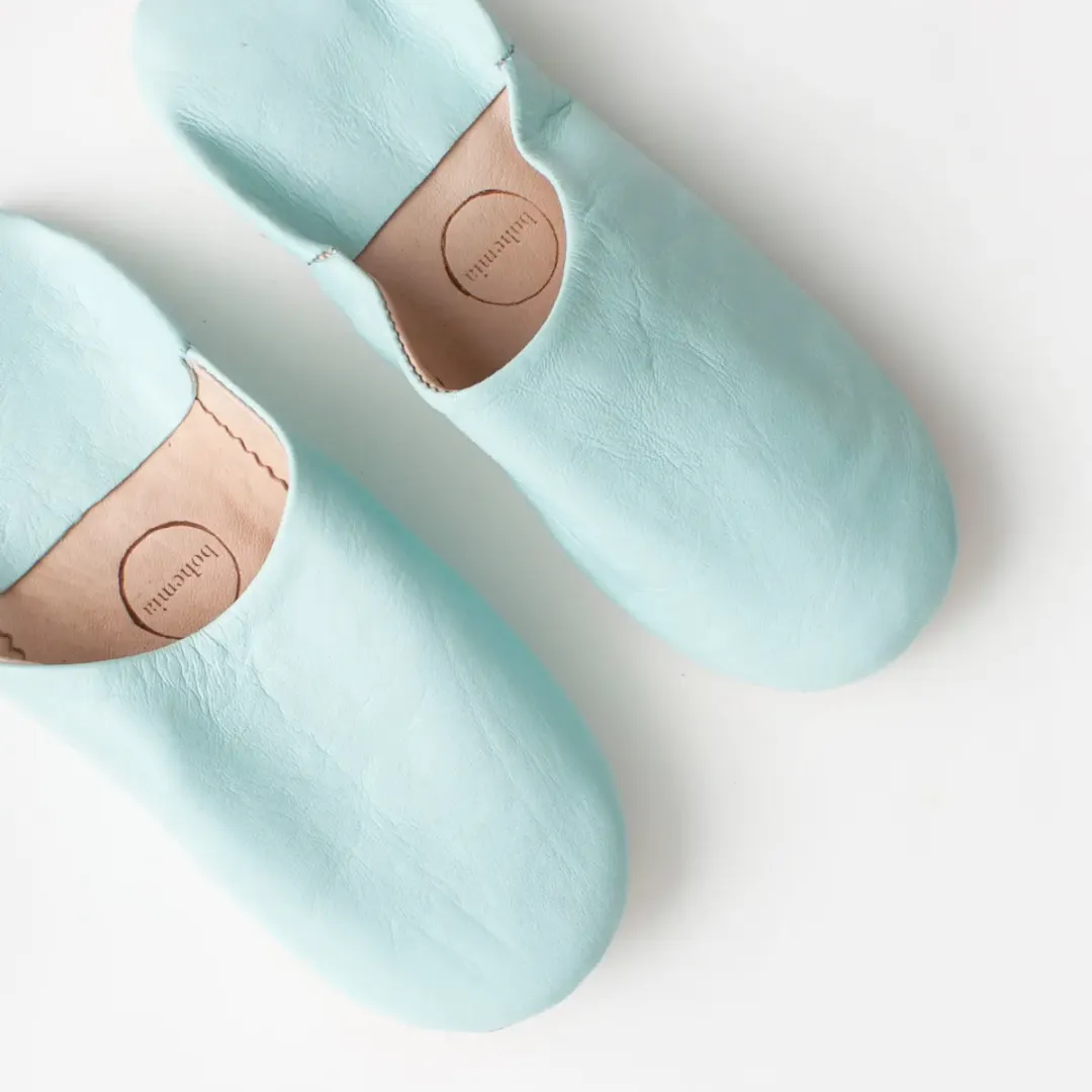 Powder Blue Medium Babouche Slippers