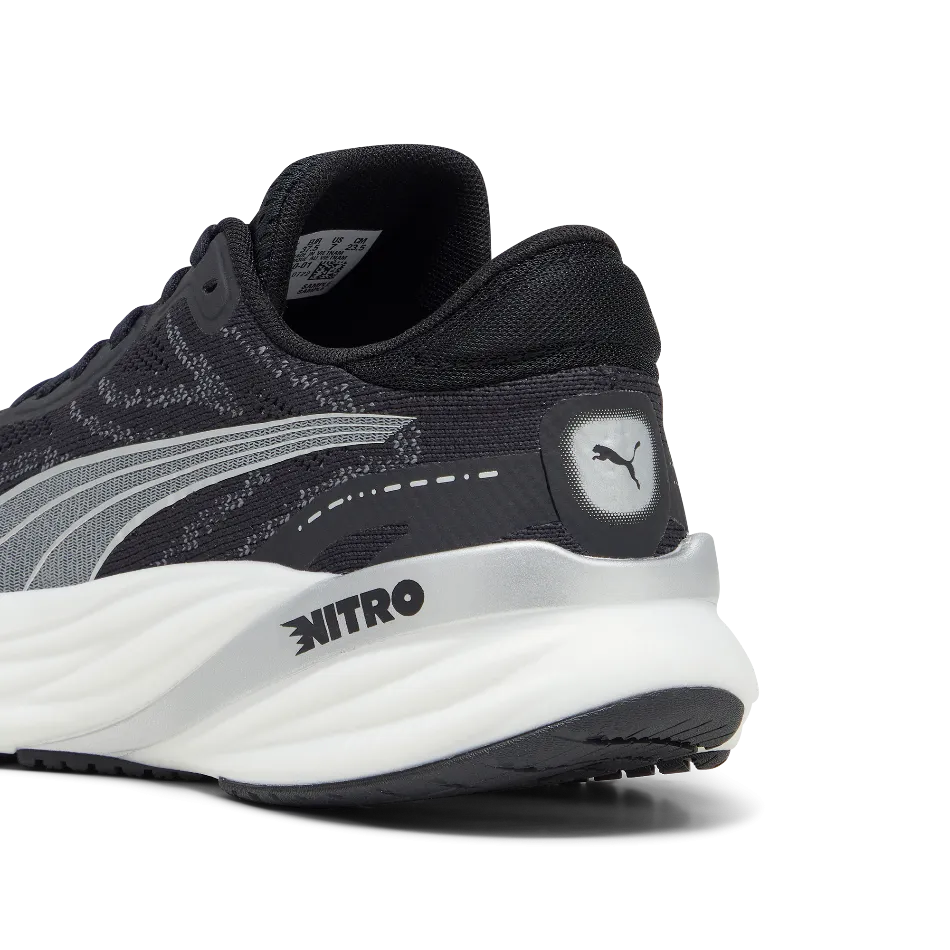 Puma Magnify Nitro 2 Men's Running Shoes in PUMA Black/White/Silver AW24