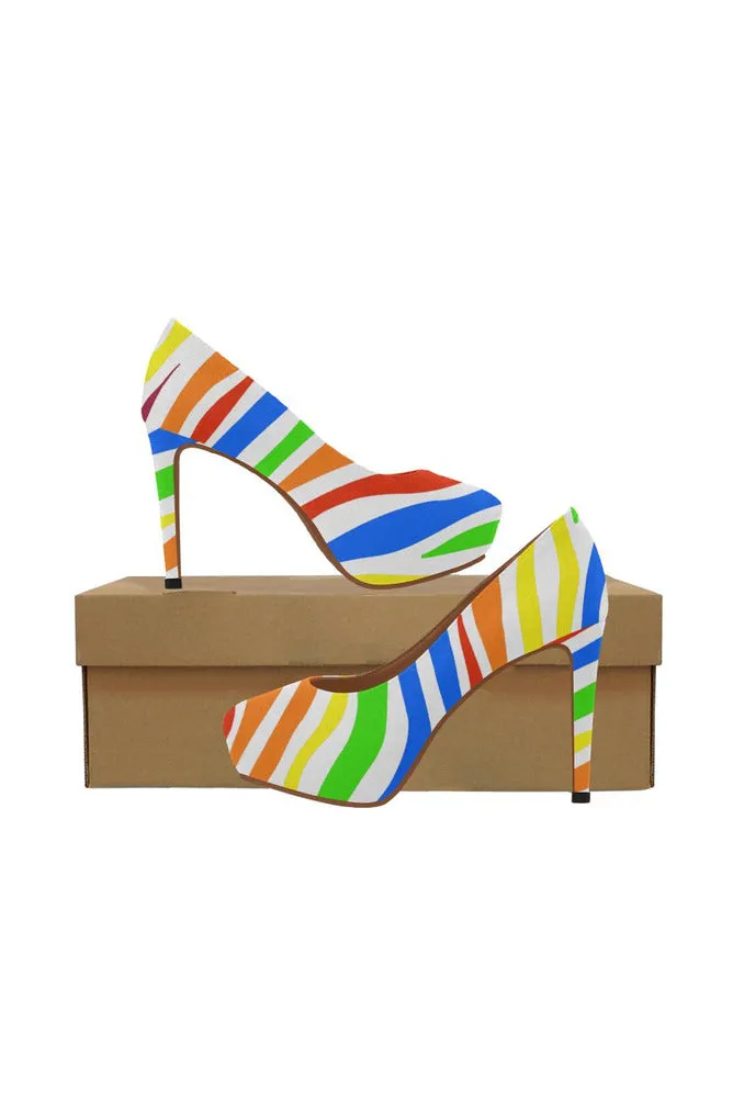 pump rainbow 2 Women's High Heels (Model 044)