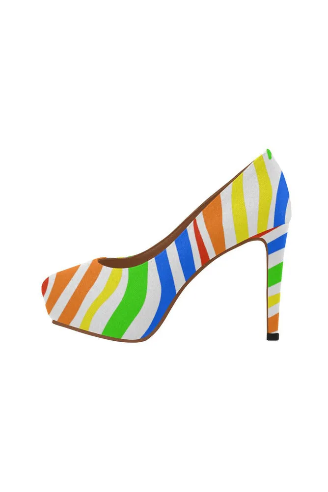 pump rainbow 2 Women's High Heels (Model 044)