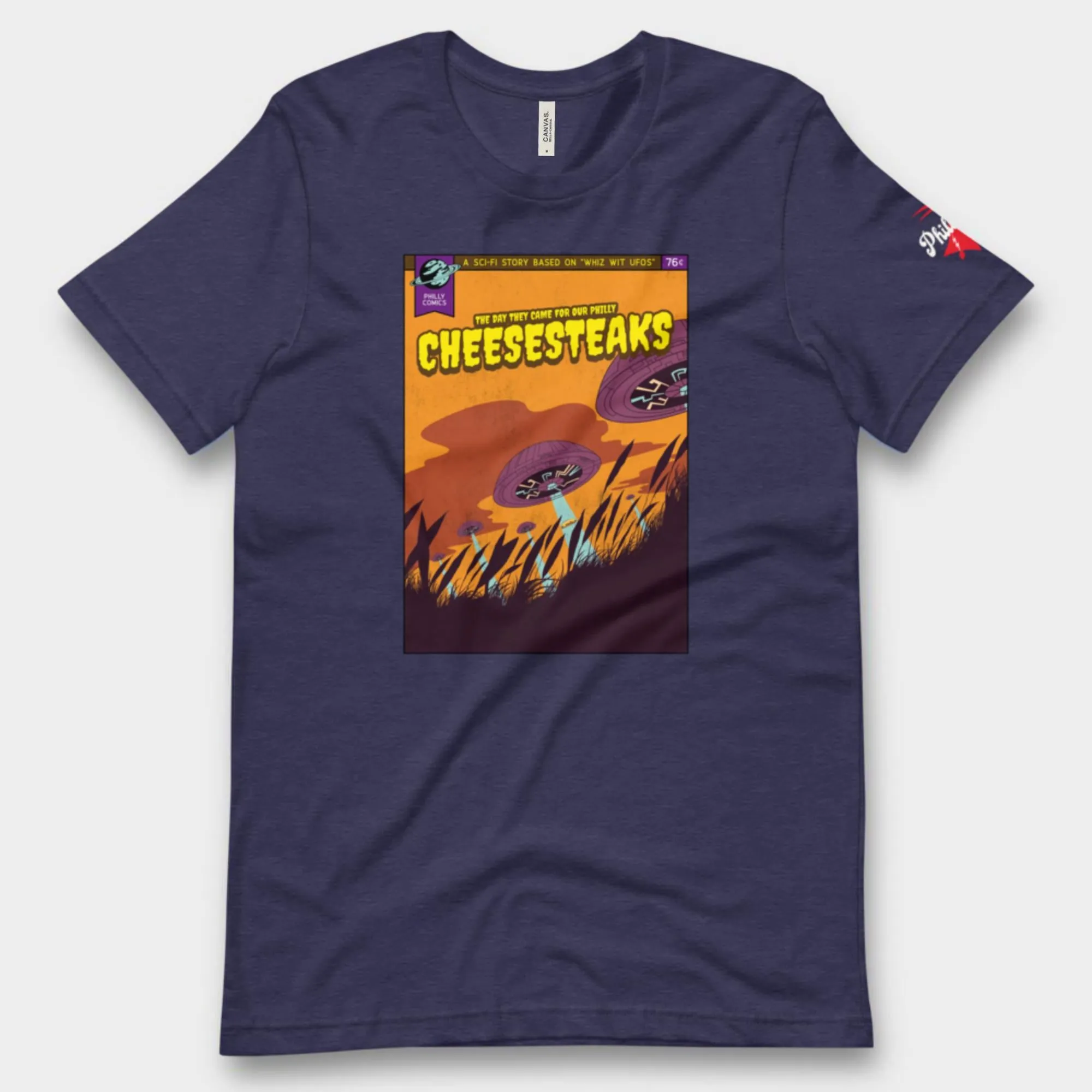 "Philly Comics Alien Cheesesteak Abduction" Tee