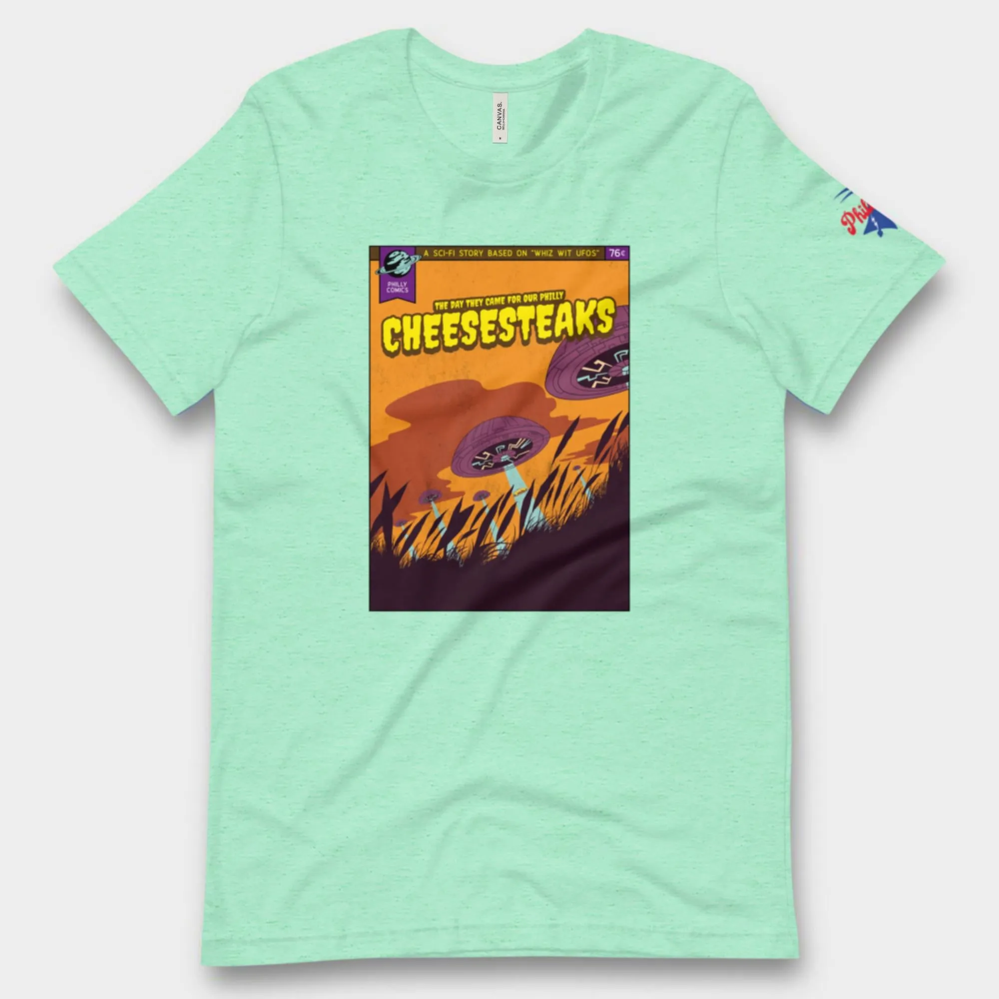 "Philly Comics Alien Cheesesteak Abduction" Tee